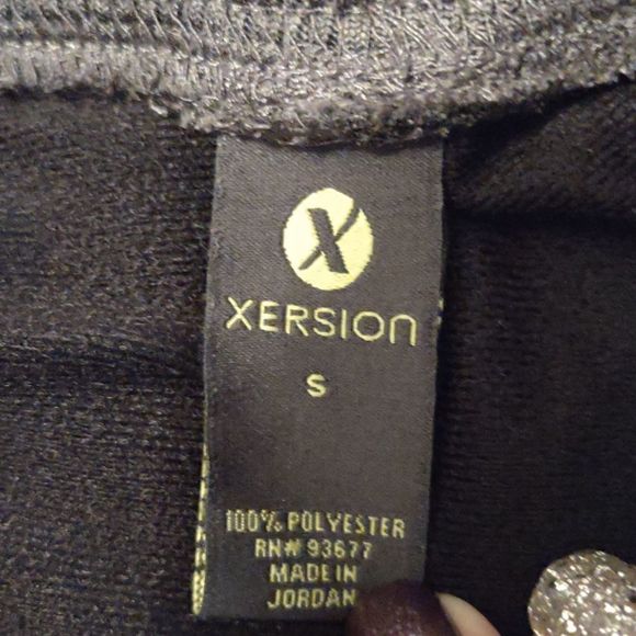 Xersion Women's size S gray black trim drawstring sweatpants zip ankle quick dry - Picture 5 of 8
